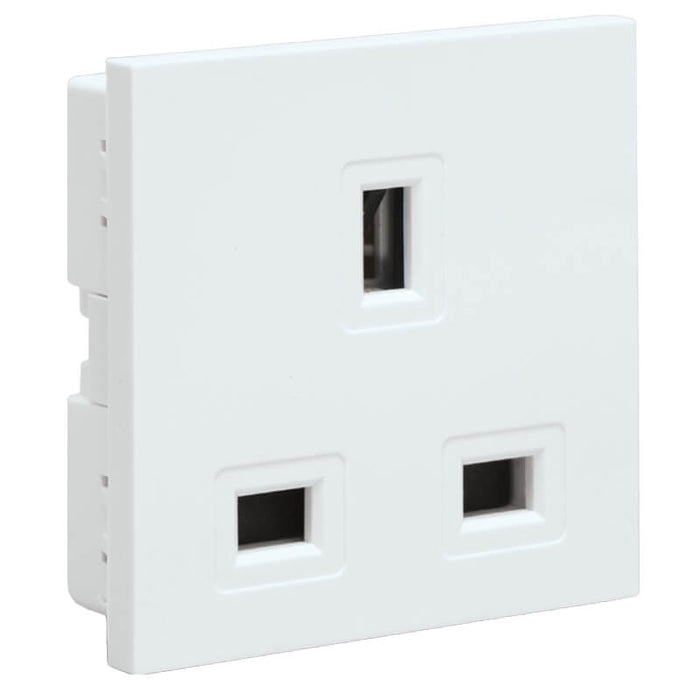 Major Tech 13A British Socket Module (2 Mod) WT 3VM204WT