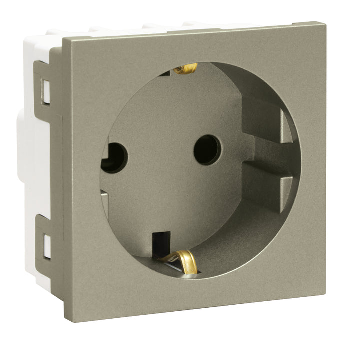 Major Tech 16A Schucko Socket Module with Side Earth (2 Mod) TM 3VM206TM