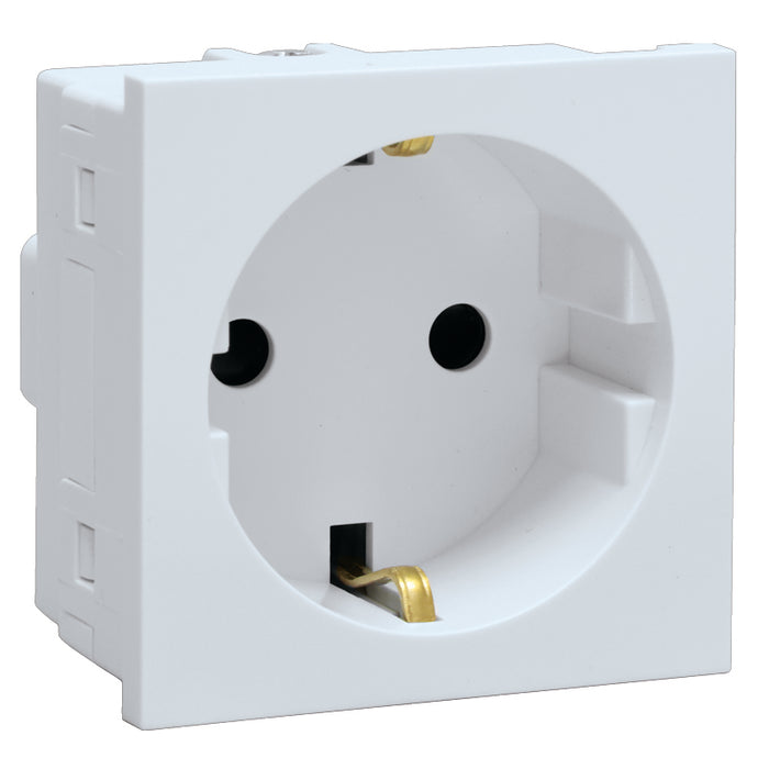 Major Tech VETi 3 AURA - 16A Schuko Socket Module with Earth Side - Modular | 3VM206WT