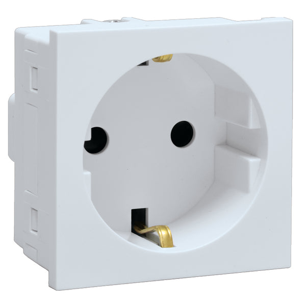Major Tech VETi 3 AURA - 16A Schuko Socket Module with Earth Side - Modular | 3VM206WT