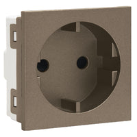 Major Tech 16A RSA Schuko Socket Module No Earth (2 Mod) BZ 3VM210BZ