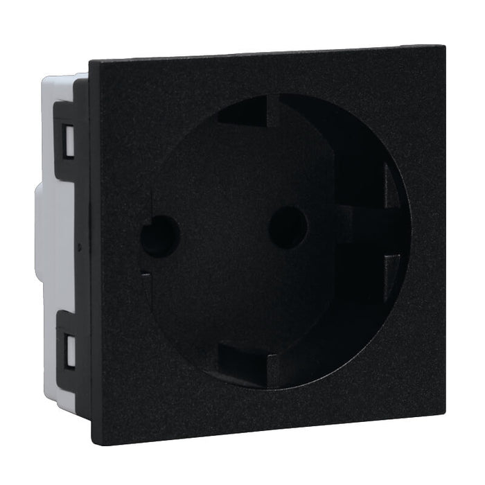 Major Tech 16A RSA Schuko Socket Module No Earth (2 Mod) GR 3VM210GR