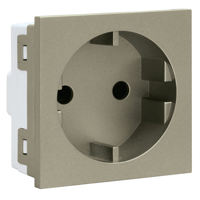 Major Tech 16A RSA Schuko Socket Module No Earth (2 Mod) TM 3VM210TM