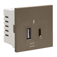 Major Tech 18W Combined USB-A & USB-C Socket Module (2 Mod) BZ 3VM212BZ
