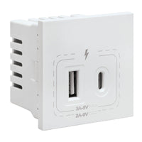 Major Tech VETi 3 AURA - 18W Combined USB A & C Socket Module - Modular | 3VM212WT