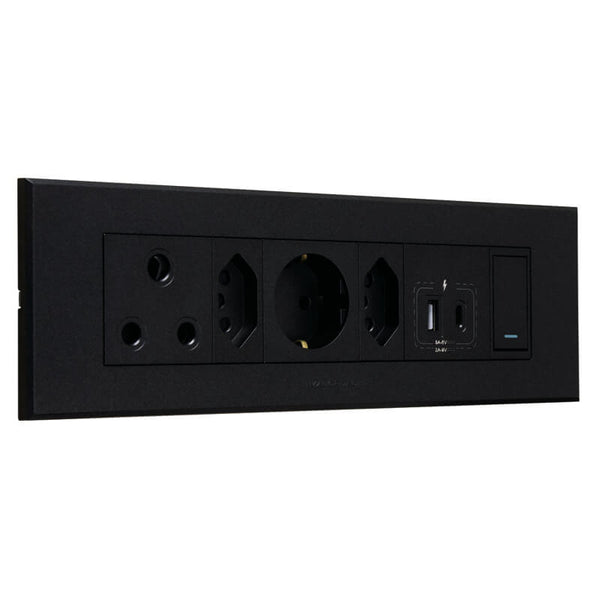 Major Tech RSA,Schuko,Dbl V-Slim A&C USB Omni GR/GR 3VOMNI1GG