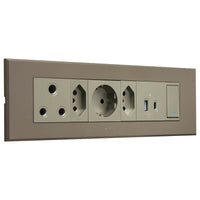 Major Tech RSA,Schuko,Dbl V-Slim A&C USB Omni TI/BZ 3VOMNI1TB