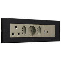 Major Tech RSA,Schuko,Dbl V-Slim A&C USB Omni TI/GR 3VOMNI1TG
