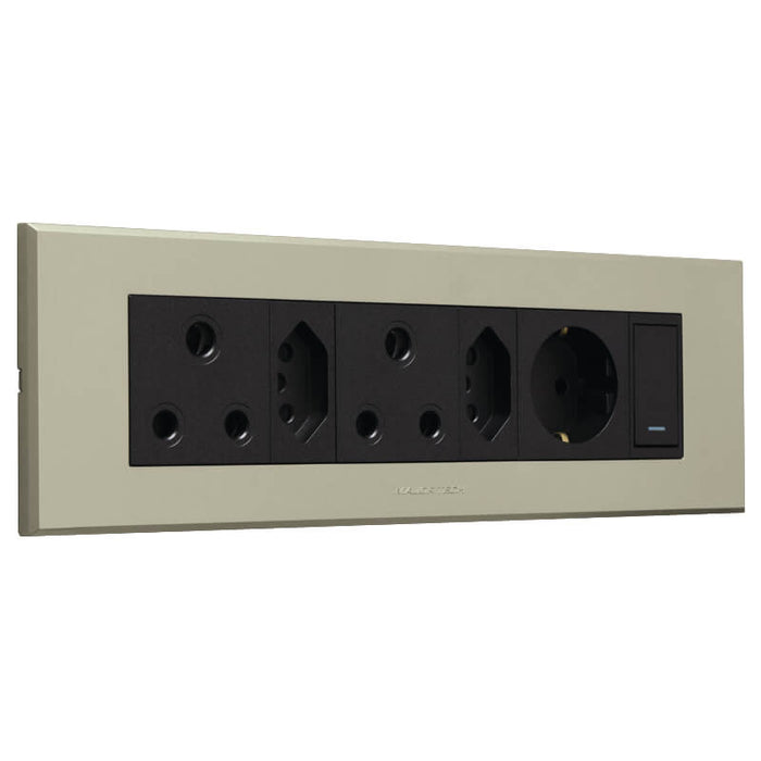 Major Tech Dbl RSA,Dbl V-Slim,Schuko Omni GR/TI 3VOMNI4GT