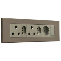 Major Tech Dbl RSA,Dbl V-Slim,Schuko Omni TI/BZ 3VOMNI4TB