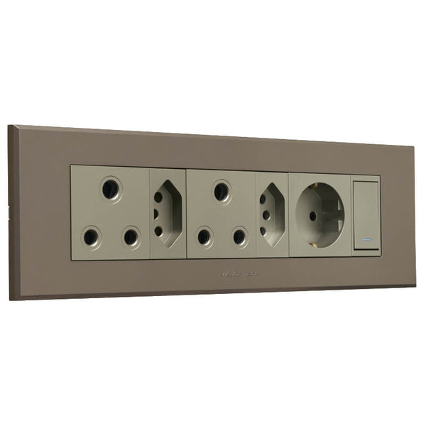 Major Tech Dbl RSA,Dbl V-Slim,Schuko Omni TI/BZ 3VOMNI4TB