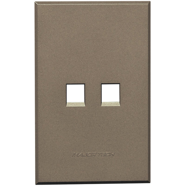 Major Tech Dual Data Cover Plate BZ (100mmx50mm) 3VP135B