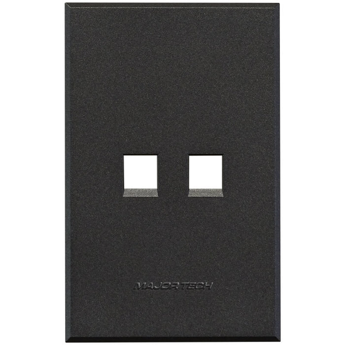 Major Tech Dual Data Cover Plate GR (100mmx50mm) 3VP135G