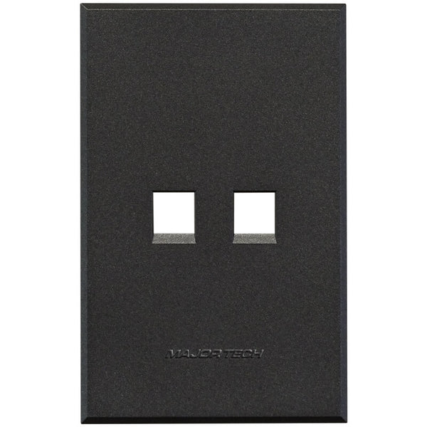 Major Tech Dual Data Cover Plate GR (100mmx50mm) 3VP135G