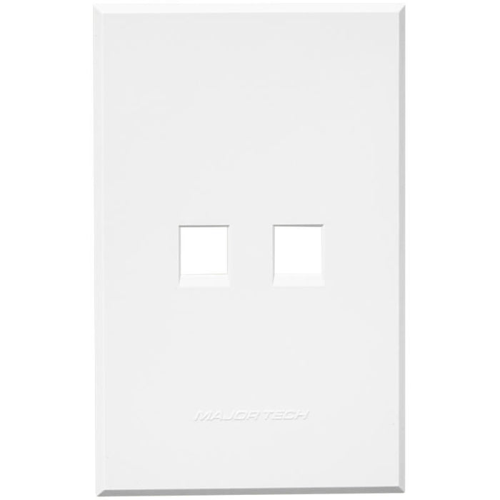 Major Tech VETi 3 POLA - Dual Data Socket Cover Plate - Monoblock | 3VP135W