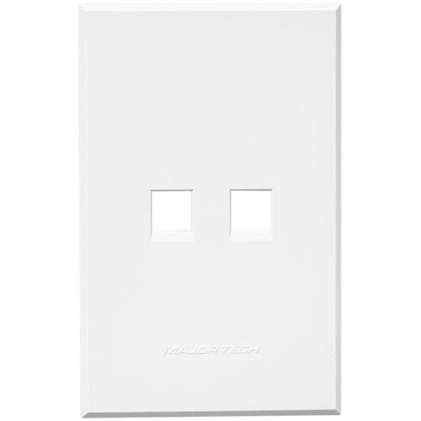 Major Tech VETi 3 POLA - Dual Data Socket Cover Plate - Monoblock | 3VP135W