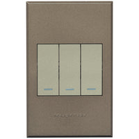 Major Tech Three Lever Switch Cover PlateTI/BZ (100mmx50mm) 3VP13TB