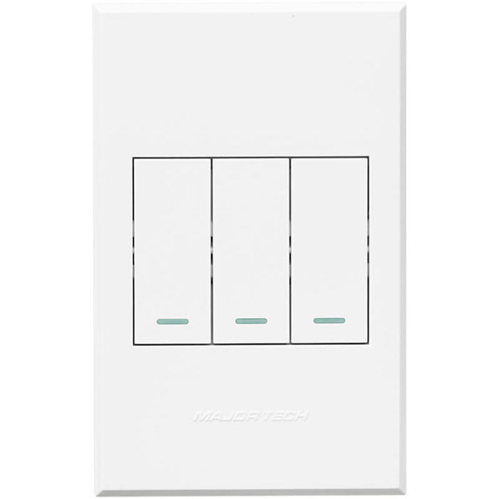 Major Tech VETi 3 POLA - Three Lever Switch Cover Plate - Monoblock | 3VP13WW