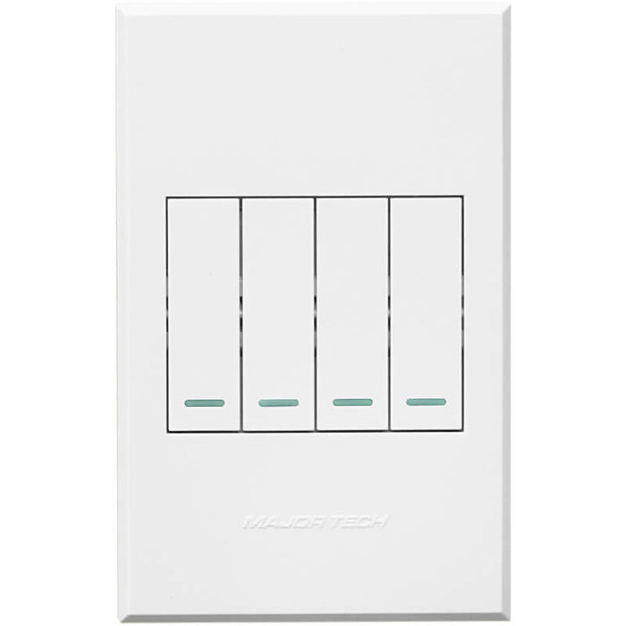 Major Tech VETi 3 POLA - Four Lever Switch Cover Plate - Monoblock | 3VP14WW