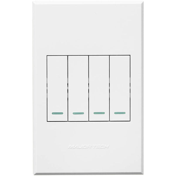 Major Tech VETi 3 POLA - Four Lever Switch Cover Plate - Monoblock | 3VP14WW