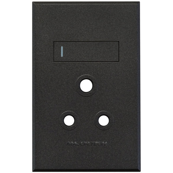 Major Tech Single Socket Cover Plate GR/TI (100mmx50mm) 3VP20GT