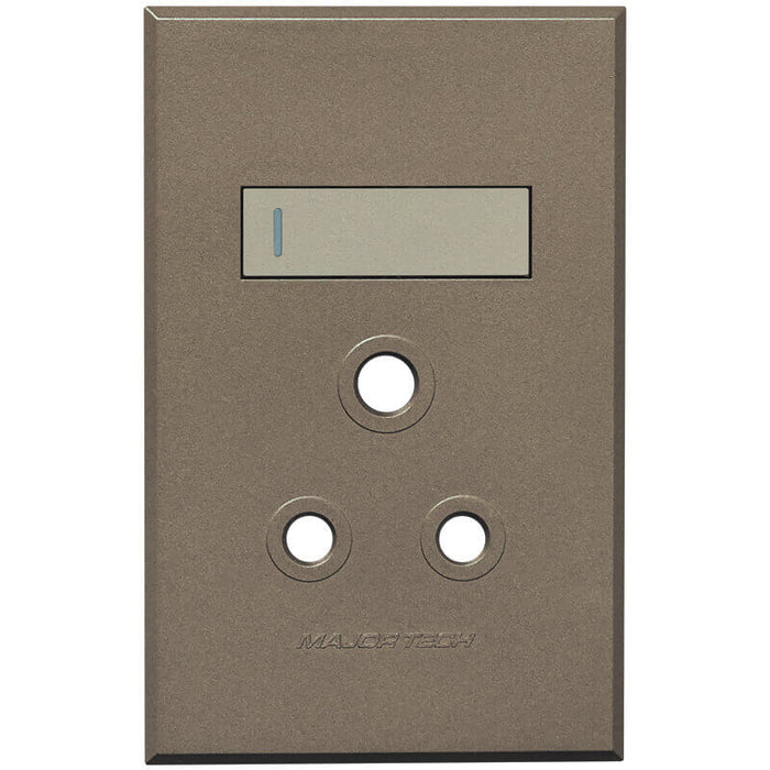 Major Tech Single Socket Cover Plate TI/BZ (100mmx50mm) 3VP20TB