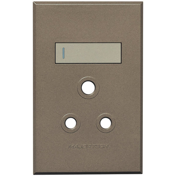 Major Tech Single Socket Cover Plate TI/BZ (100mmx50mm) 3VP20TB