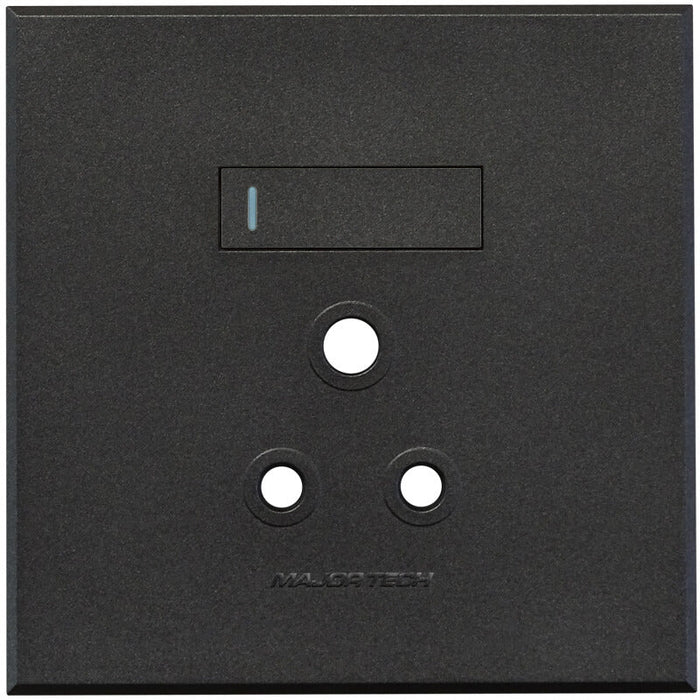 Major Tech Single Socket Cover Plate GR/TI (100mmx100mm) 3VP21GT