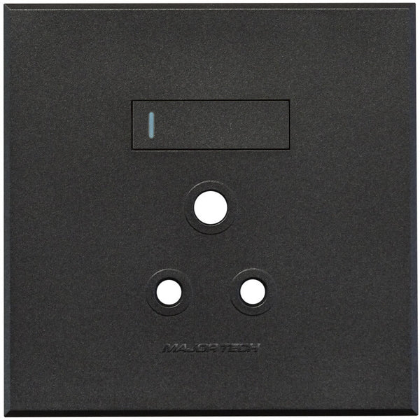 Major Tech Single Socket Cover Plate GR/TI (100mmx100mm) 3VP21GT