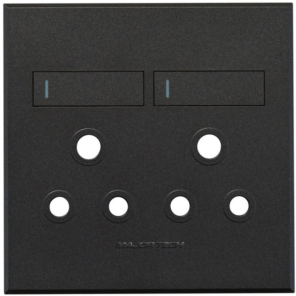 Major Tech Double Socket Cover Plate GR/GR (100mmx100mm) 3VP22GG