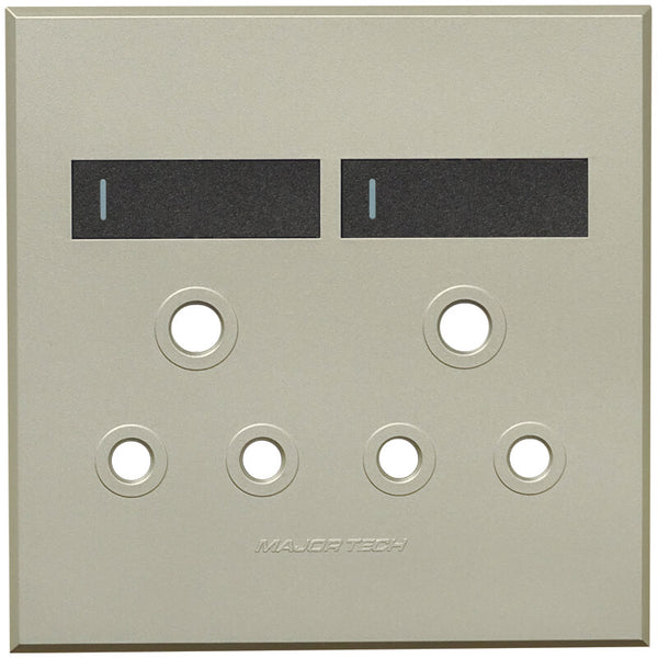 Major Tech Double Socket Cover Plate GR/TI (100mmx100mm) 3VP22GT
