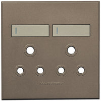 Major Tech Double Socket Cover Plate TI/BZ (100mmx100mm) 3VP22TB