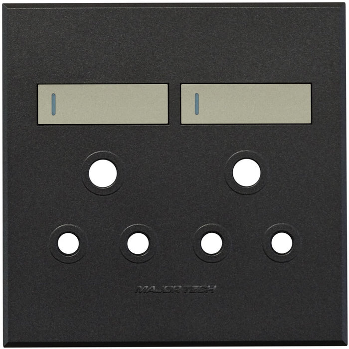 Major Tech Double Socket Cover Plate TI/GR (100mmx100mm) 3VP22TG