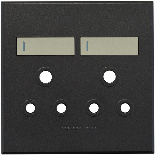 Major Tech Double Socket Cover Plate TI/GR (100mmx100mm) 3VP22TG