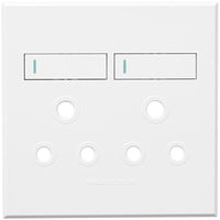 Major Tech VETi 3 POLA - Double RSA Socket Cover Plate - Monoblock | 3VP22WW