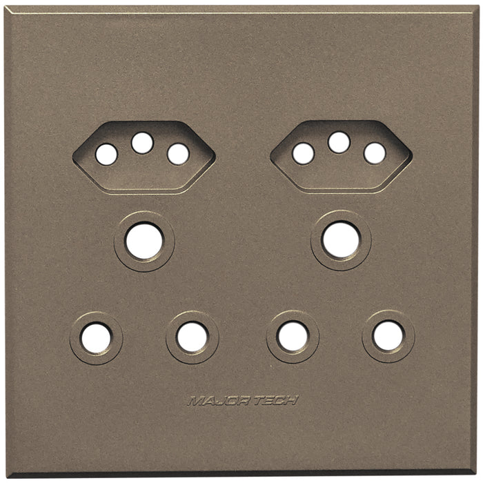Major Tech Double RSA, Double V-Slim Cover Plate BZ (100mmx100mm) 3VP24B