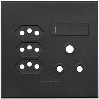 Major Tech Single RSA, Triple V-Slim Cover Plate GR/GR (100mmx100mm) 3VP25GG