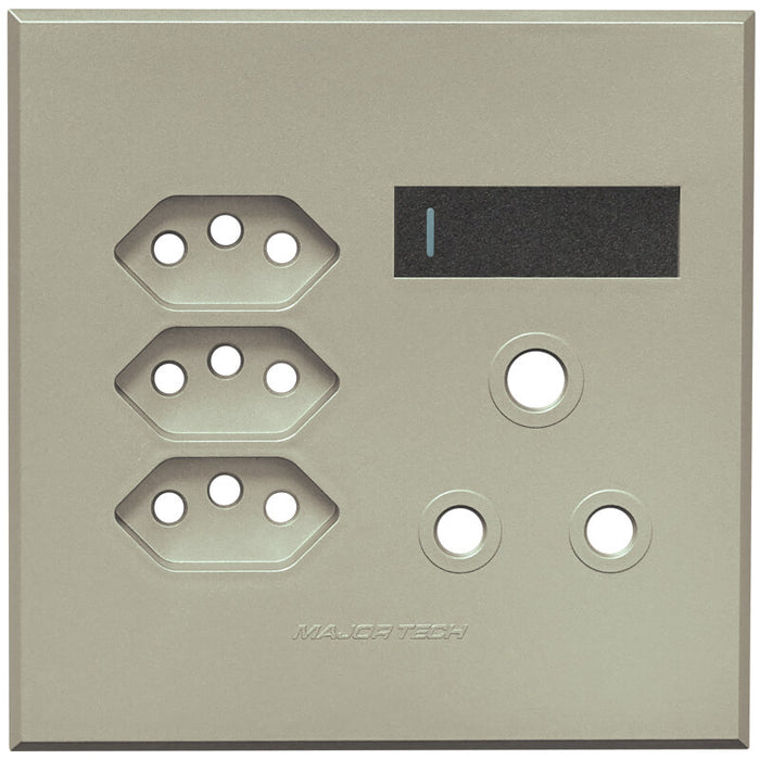 Major Tech Single RSA, Triple V-Slim Cover Plate GR/TI (100mmx100mm) 3VP25GT
