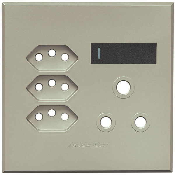 Major Tech Single RSA, Triple V-Slim Cover Plate GR/TI (100mmx100mm) 3VP25GT