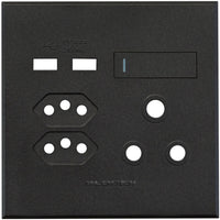 Major Tech Single RSA, Double V-Slim, Double USB Cover Plate GR/GR (100mmx100mm) 3VP27GG