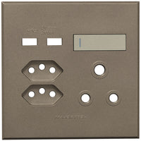 Major Tech Single RSA, Double V-Slim, Double USB Cover Plate TI/BZ (100mmx100mm) 3VP27TB