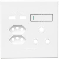 Major Tech VETi 3 POLA - USB, V-Slim & RSA Socket Cover Plate - Monoblock | 3VP27WW