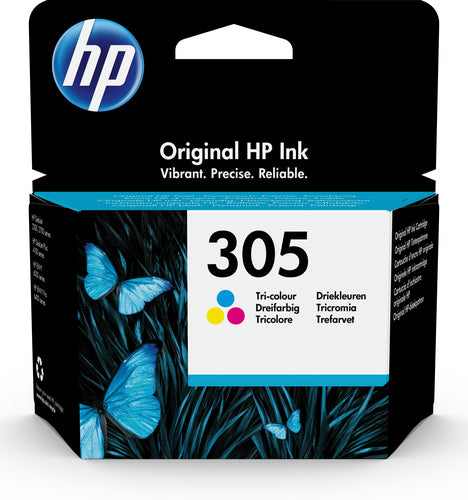HP 305 Tri-Color Ink Cartridge - Original HP - Vibrant Color Printing