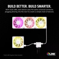 CORSAIR LX RGB Series; iCUE LINK LX120 RGB White; 120mm Fan; Triple Pack