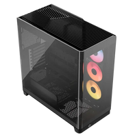 FRAME 4500X LX-R RGB LINK Panoramic Glass Mid-Tower PC Case; 3x RGB Fans Inclided; 4x 2.5'' ; 2x 3.5''; Black