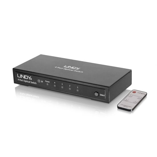 LINDY 4-PORT DIGITAL AUDIO SWITCHER (70416) - CNV-DIGITAL-4-SWITCH