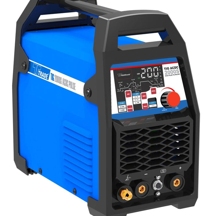 TRADE TIG 2000S ACDC PULSE TIG Welder: 200Amp DC Inverter Welding Machine for Professional Use
