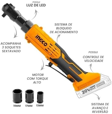 Ingco | Cordless Drive Ratchet (20V) - CDRLI2060151
