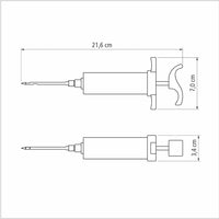 Meat Injector 30ml - Marinade & Seasoning Syringe for BBQ Grill - Stainless Steel Needle