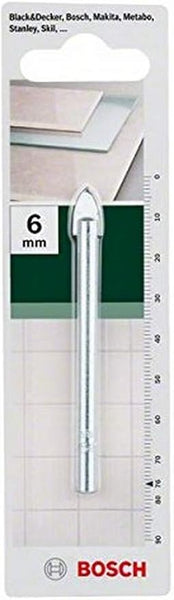 Bosch CYL-9 Ceramic 6mm Drill Bit: Tile & Glass Drilling, 76mm Length. Durable Power Tool Accessory